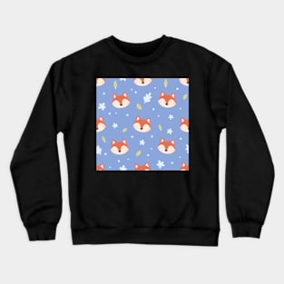 Fox Pattern Crewneck Sweatshirt